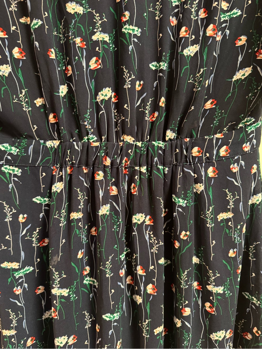 Roolee Navy Floral Maxi Dress with Puff Sleeves - Picture 9 of 11